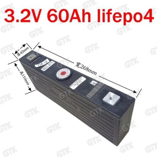 Promotion 8pcs 3.2v 60ah lifepo4 lithium battery for diy 24v12v golf cart boat start Inverter caravan Solar energy storage