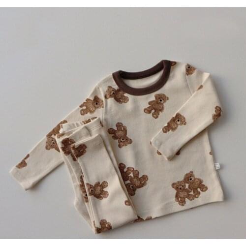 MILANCEL 2021 Spring New Born Baby Pyjama Set Cartoon Cute Cotton Long Sleeve Sleepwear