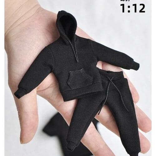 1/12 Scale Doll Clothes Model Fashion Hoodies Casual Sport Pants For 6 inches Action Figure Body Doll Accessories TM01A Body