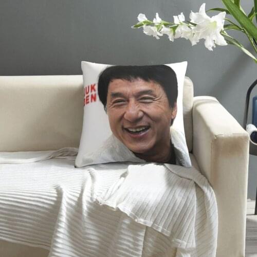 Jackie Chan pillowcase printed cushion cover sofa waist pillow pillow cover