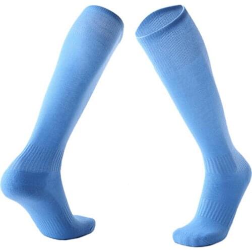 Solid color Adult Kids Professional Sports Soccer Socks Colorful Long Stocking Knee High Football volleyball breathable kid Sock