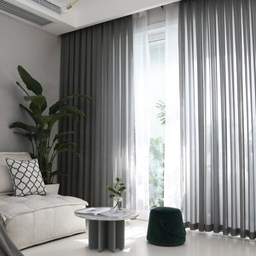 Direct Selling Nordic Ins Wind Chiffon Screens Are Soft and Simple and Wild White Solid Color Curtains for Living Room Bedroom