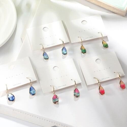 Luxury Gems Stone Crystal Gold Plated Dangle Earrings Bride Band Engagement Jewelry for Women Party Earrings Lovers Gifts