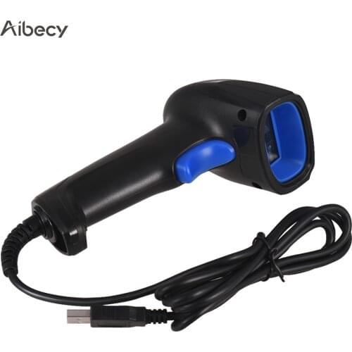 Aibecy Handheld CCD Barcode Scanner Automatic USB Wired 1D Bar Code Scanner Reader for Mobile Payment Computer Screen Scan