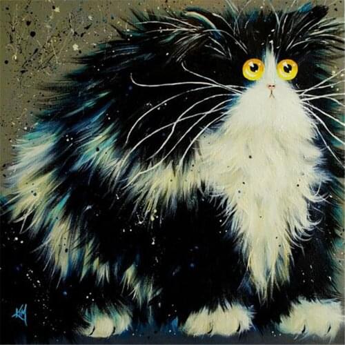 Cartoon Cat Pre-Printed 11CT Cross-Stitch Full Kit DIY Embroidery DMC Threads Sewing Handmade Handiwork Painting Package