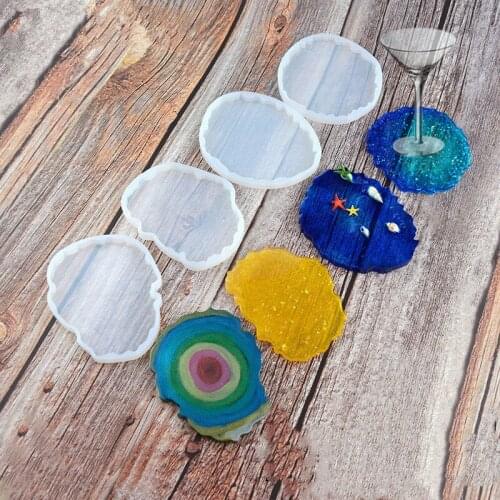 DIY Crystal Epoxy Resin Mold Wave Coaster Swing Table Mirror Silicone Mold
