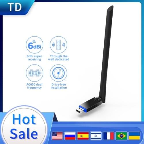 U10 Dual band 2.4Ghz/5Ghz wifi Adapter For Laptop AC650M Wi-fi Adapter Wupport Windows 10