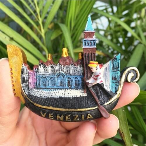 Venice Italy 3D Handmade Gondola Shaped Fridge Magnets Venezia Refrigerator Magnetic Stickers Travel Tourist Souvenirs Gift