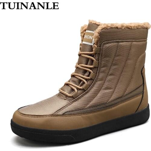 TUINANLE Women Ankle Boots Non-slip Waterproof Winter Snow Boots Big Size 43 Women Warm Shoes with Thick Fur Boot Botas De Mujer