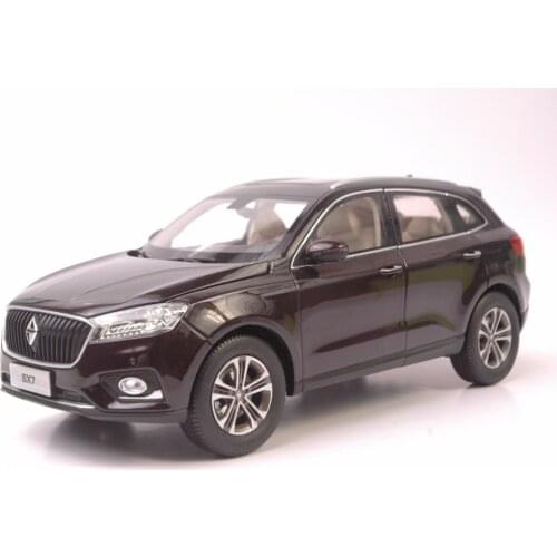 1:18 Diecast Model for Germany BORGWARD BX7 Brown SUV Alloy Toy Car Miniature Collection Gifts BORG WARD