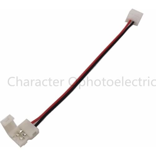 10 pcs 2Pin 8mm LED Strip double head free soldering Connector / 8mm For 5050 5630 5730 Single Color LED Strip