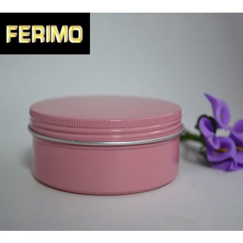 20pcs 60g 150g Pink Empty Aluminum Pot Jar Cosmetic Container With Lid Eye Cream Hair Conditioner Tin Cosmetic Metal Storage Jar