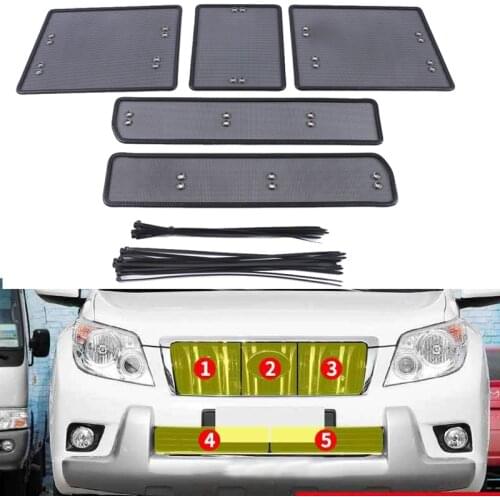 New accessories For Toyota Land Cruiser Prado 150 LC150 2010 2011 2012 2013 Grille Insect Screening Mesh Front Grille Net 5PCS
