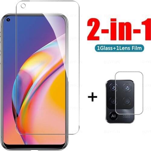 2-in-1 Cover Tempered Glass For Oppo Reno 2 Screen Protector For Oppo Reno 5 4G 5 5G 5 Lite 5F Phone Camera Protective Lens Film