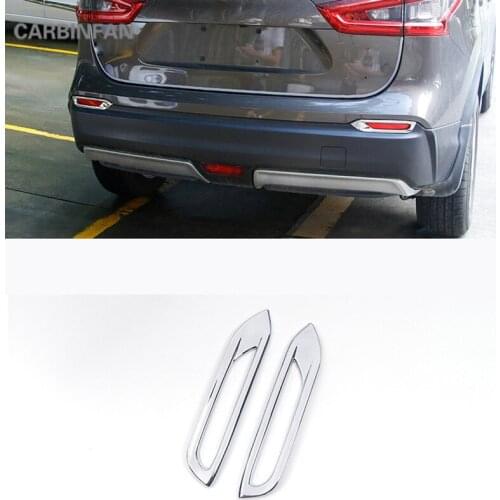ABS 2pcs/set Rear fog lampshade decorative cover trim frame car styling Stickers Fit For Nissan Qashqai J11 2019 C1350
