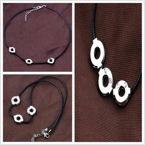 Anime Ninja jewelry Pendants Necklace cosplay writing wheel eye accessories Prop
