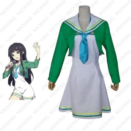 Anime Wake Up Girls! Okamoto not eve Katayama Minami Mayu Shimada cosplay SJ lolita punk girls school uniform costumes