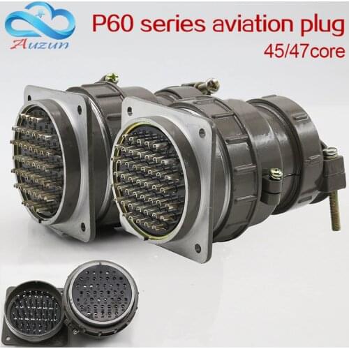 Aviation plug socket round connector P60 series 45core47core diameter 60MM aviation plug