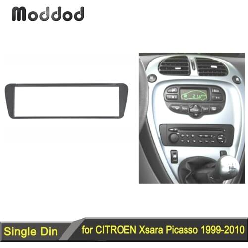 One Din Car Radio Fascia Panel for CITROEN Xsara Picasso 1999-2010 Headunit Dash Facia Frame Surround Trim Installation Kit