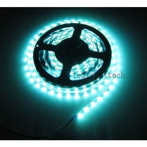 Fast shipping 100M Superbright 5mm Black PCB 5730 300 SMD Ice Blue Flex LED Strip Light Waterproof 12V