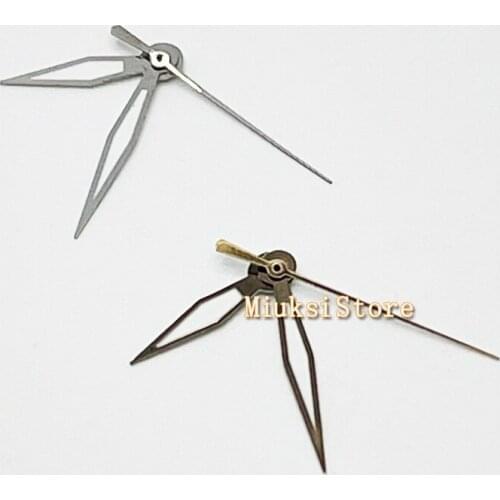 Silver Gun color watch hands green luminous hands fit NH35 NH36 movement