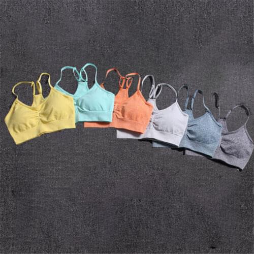 Women Push Up Sports Crop Top Yoga Bra Gym Accessories Female Workout Sportswear S M L Size Training Bra High Impact Sports Bra