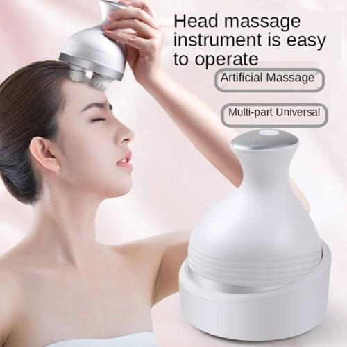 Electric Head Massager Wireless Scalp Massager Waterproof Body Massage Health Care Shoulder Neck Deep Tissue Kneading Massage