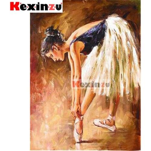 Kexinzu 5D DIY Full Square/Round Drill Diamond Painting "Ballet girl" Embroidery Mosaic Cross Stitch Stickers Decor Gift X7754