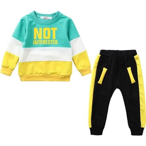 Boys Clothing Sets Spring Cotton Toddler Baby And Girls Clothes Outfit Full Sleeve Shirt Pants 2 Pieces Suit For Children