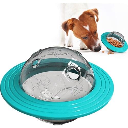 Cat Dog Food Leakage Slow Dispenser Ball Tumbler Toy Fun Food Container