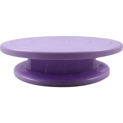 Round Cake Stand DIY Cream Cakes Parts Baking Tools Rotating Decorating Anti Skid Rotary Table Pan 10 Inch 10'' Revolving Plate