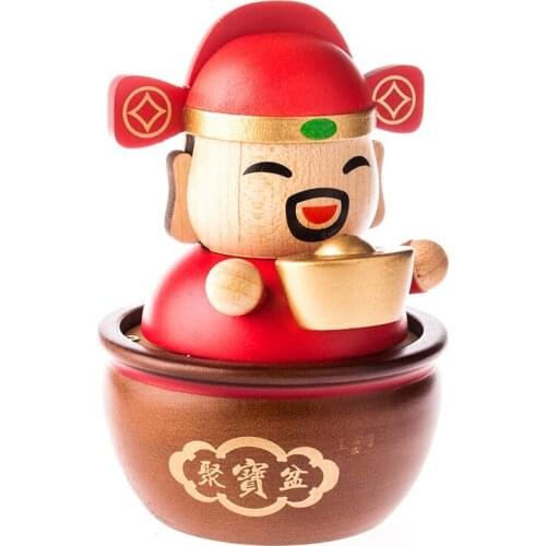 Small Wood Cute Chinese Music Box Vintage Music Accessories Decoration Box Rotating Notes Caja Musical Birthday Gift EH50MB