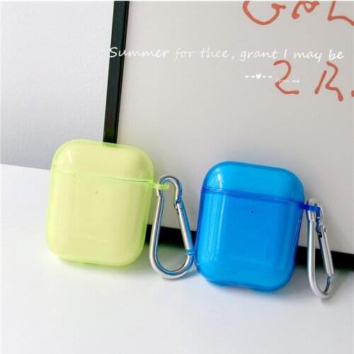 Soft Earphone Case For Airpods 2 1 Soft TPU Wireless Earphone Cover Shockproof Candy Color Protective Case For Airpods 2/1