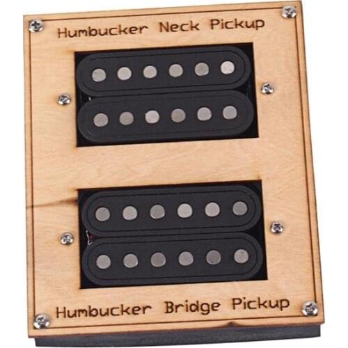 Humbucker Pickup Set Fiber Alnico 5 Magnets Four Conductor Wired GMC78