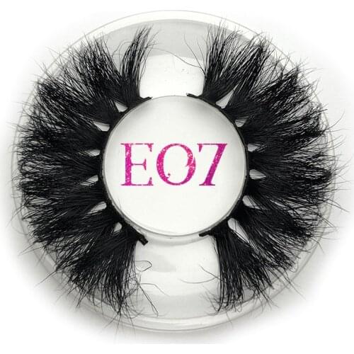 Mikiwi 25mm Mink Lashes False Eyelashes E07 Thick Strip 25mm 3D Mink Lashes Crossing Makeup Dramatic Long 25MM Mink Lashes
