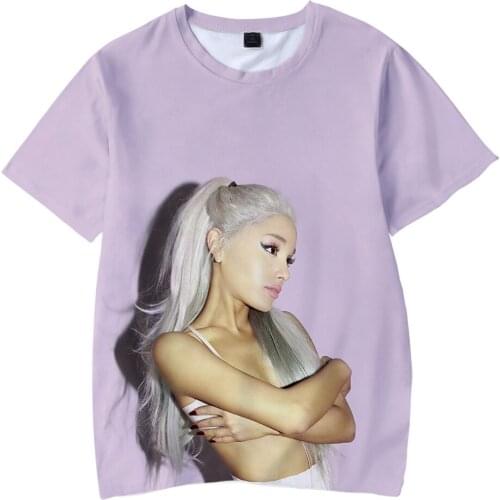 New Ariana Grande 3D Print tshirt men women T-shirts Cool Streetwear Clothes Fashion kids Summer Short Sleeve ladies Tshirt tops