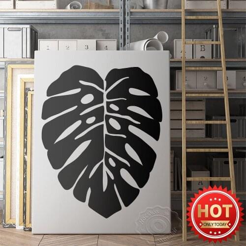 Nordic Tree Leaves Poster, Black Leaf Art Prints, Minimalism Patten Wall Painting, Living Room Bedroom Wall Stickers, Idea Gift