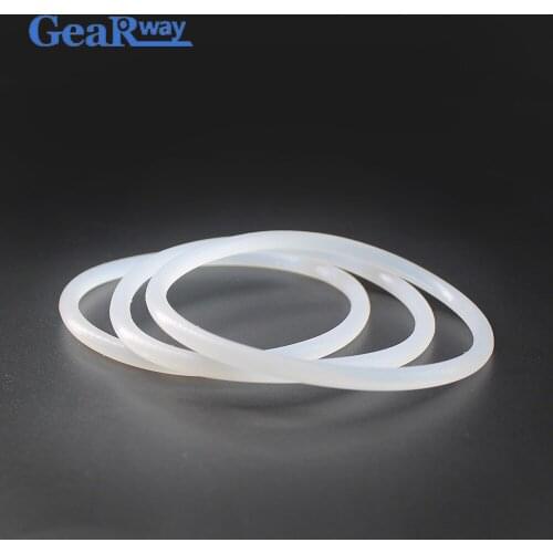 Gearway Semitransparent Silicon O Ring Seal 3.5mm CS Food Grade O Ring Sealing Gasket 56/57/58/60/62/100mm OD VMQ O Ring Seal