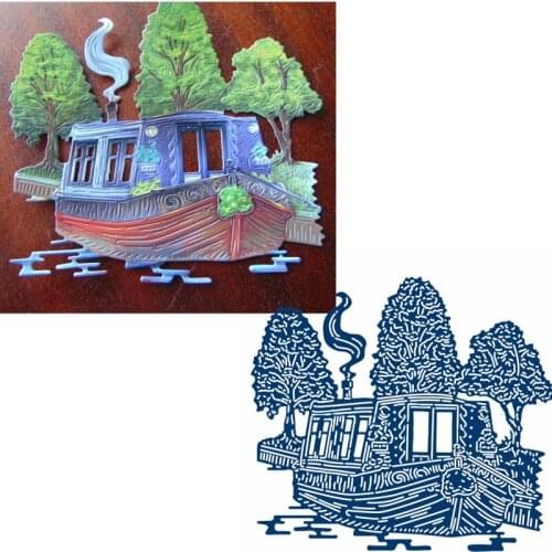 Coastal Ship On Your Retirment Metal Cutting Dies Stencils Coastal Ship Die Cut For Card Making DIY New 2019 Crafts Cards