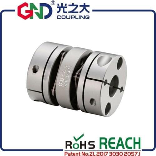Flexible shaft coupler GND aluminum double diaphragms clamp for 3D Print Coupling servomotor stepmotor connect kaplin CNC
