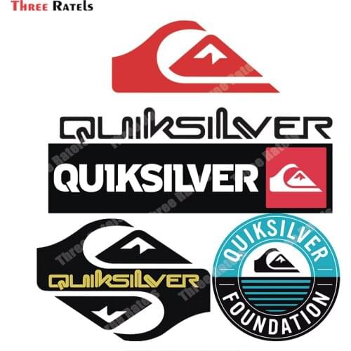 Three Ratels B434 For Quiksilver Logo Car Truck Decal Bumper Window Vinyl Material Anime Waterproof Camper JDM Car Sticker