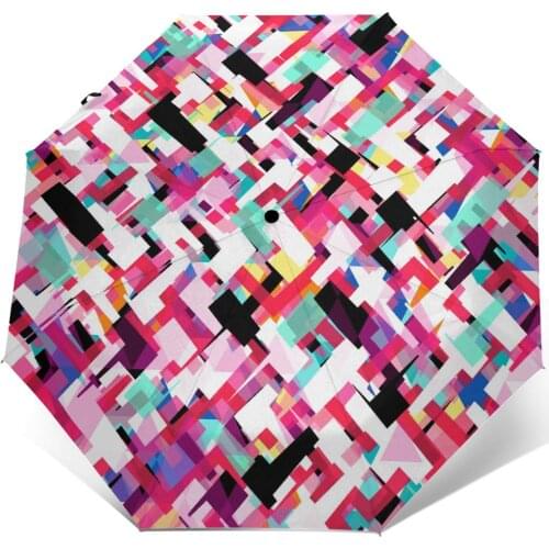 Wind Resistant Folding Automatic Umbrella Women Auto Abstract Colorful Arts Windproof Umbrellas Rain For Men Parasol