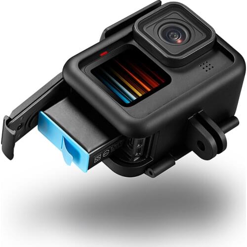 High Quality Black Protective Housing Case Mount for GoPro Hero 9 Accessories TPU Lens Cap Action Camera Frame Case Border Kits