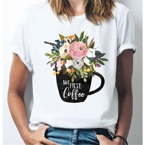 Women Short-sleeved Watercolor Girl Love Cartoon Printing Clothes Print Tshirt Female Summer Tee Top Ladies Graphic T-shirt