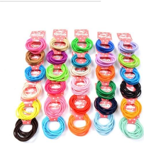 10Pcs/set Solid Elastic Hair Bands Mini Rubber Band Hair Rope Ponytail Holder for Kids Girl Hair Accessories