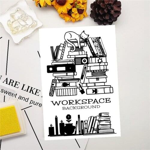 11*16CM Cat shelf Transparent Seal Clear Stamps Silicone Seal Roller Stamps DIY Scrapbook Album / Card Production Easter