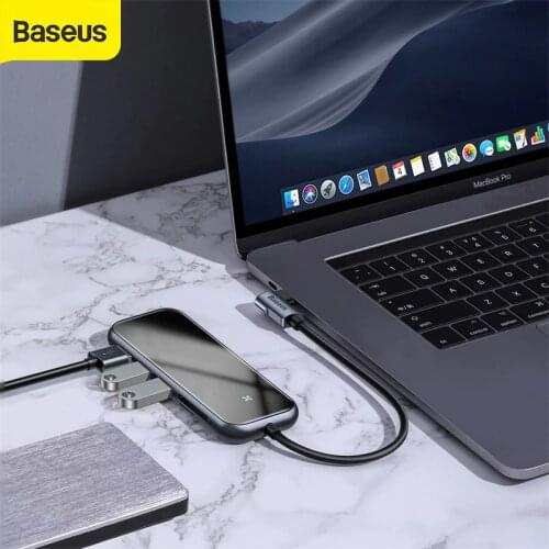 Baseus Multi USB Type-C 3.0 Hub with 3 Usb port TF+SD Card Type C Usb Hub to USB 3.0 HD4K for Macbook Pro for Samsung for Huawei