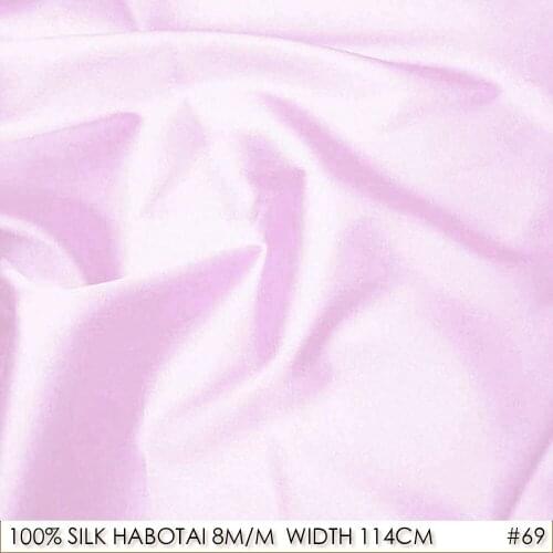 CISULI 100% SILK HABOTAI 114cm width 8momme Pure Silk for Summer Dress in Sakura Pink NO.69