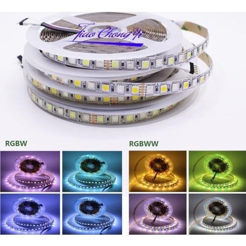 Hot DC12V LED Strip 5050 96LEDs/m 5M/lot RGBW RGBWW Super Bright 5050 LED Flexible Strip Light RGB + White IP20 IP65 Waterproof