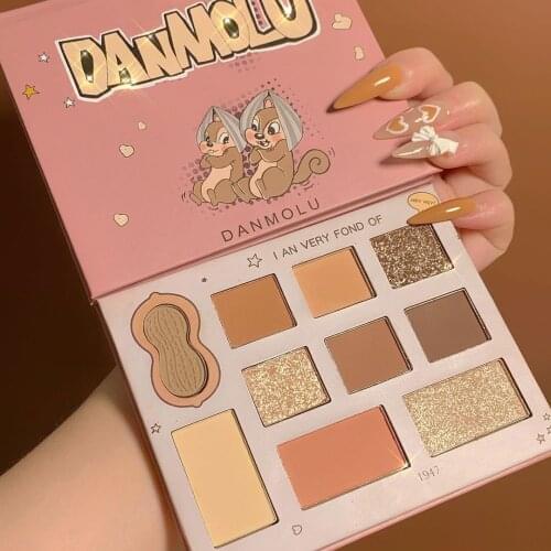 Cute Peanut Eyeshadow Colorful Matte Eyeshadow Pallete Glitter Pigment Eye Shadow Pallete Waterproof Makeup Maquillage